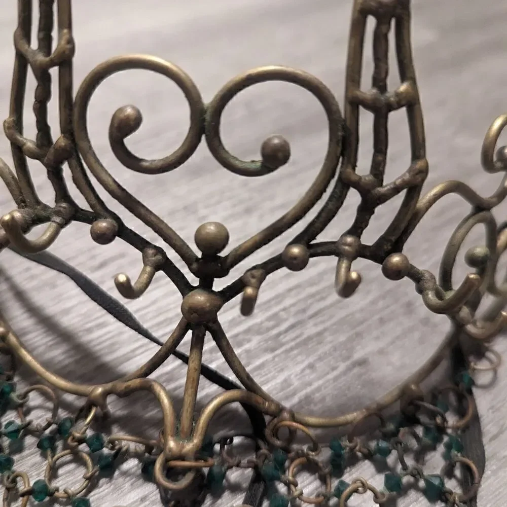 Vintage Handmade Brass Medieval Victorian Party Mask